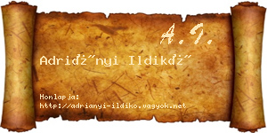 Adriányi Ildikó névjegykártya